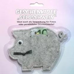 Filcből készül malac formájú pénz csomagolás