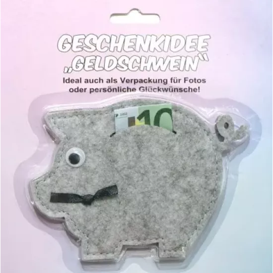 Filcből készül malac formájú pénz csomagolás