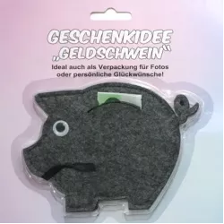 Filcből készül malac formájú pénz csomagolás