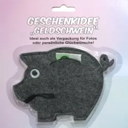 Filcből készül malac formájú pénz csomagolás