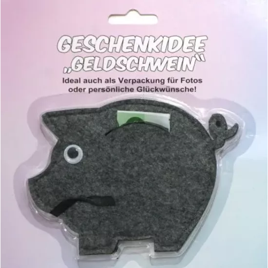 Filcből készül malac formájú pénz csomagolás