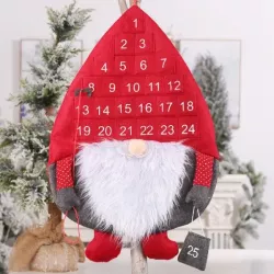 Szakállas manós adventi naptár filcből