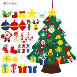 Filc díszíthető karácsonyfa falra