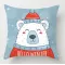Jegesmedve karácsonyi párnahuzat