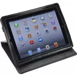 Tablet védő fekete bőr tok és állvány