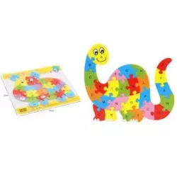 26 darabos állatos puzzle fából betűkkel