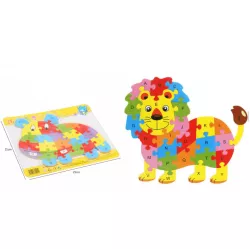 26 darabos állatos puzzle fából betűkkel
