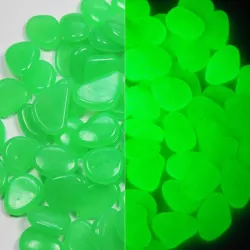 Világító, fluoreszkáló dekor kavicsok - 100 db