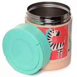 Állatkerti állatok pasztell színű ételtermosz 400 ml