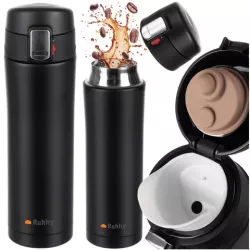 Fekete termosz - 440 ml thermo kulacs