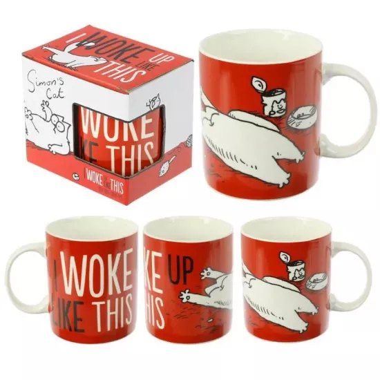 Simon's Cat cicás porcelán bögre több színben