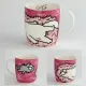 Simon's Cat cicás porcelán bögre több színben