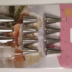 Torta dekoráló habzsák fejek, díszítőcsövek - 11 db