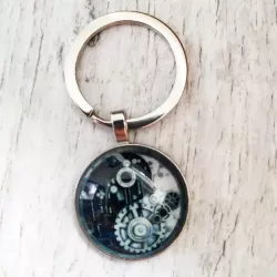 Fogaskerekes steampunk kulcstartó 