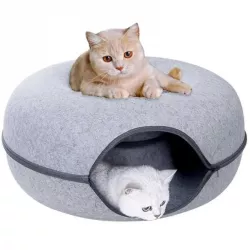 Design filc fánk alakú macska ágy - alagút