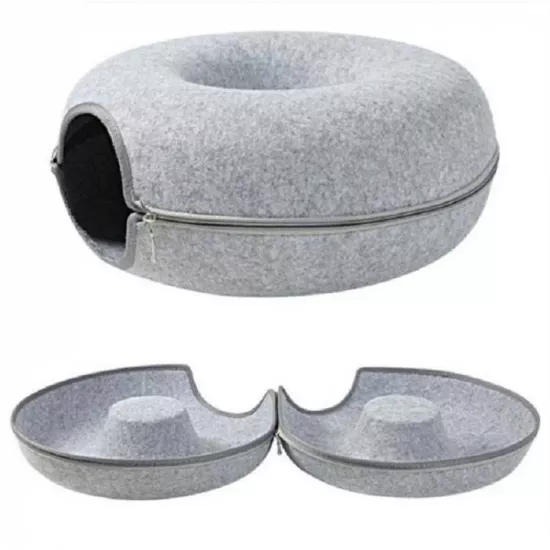 Design filc fánk alakú macska ágy - alagút
