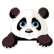 Állatos kapcsoló matrica: panda / elefánt