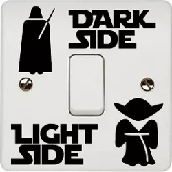 Dark side - light side kapcsoló matrica 