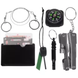 7 az 1-ben outdoor túlélő készlet, túrafelszerelés